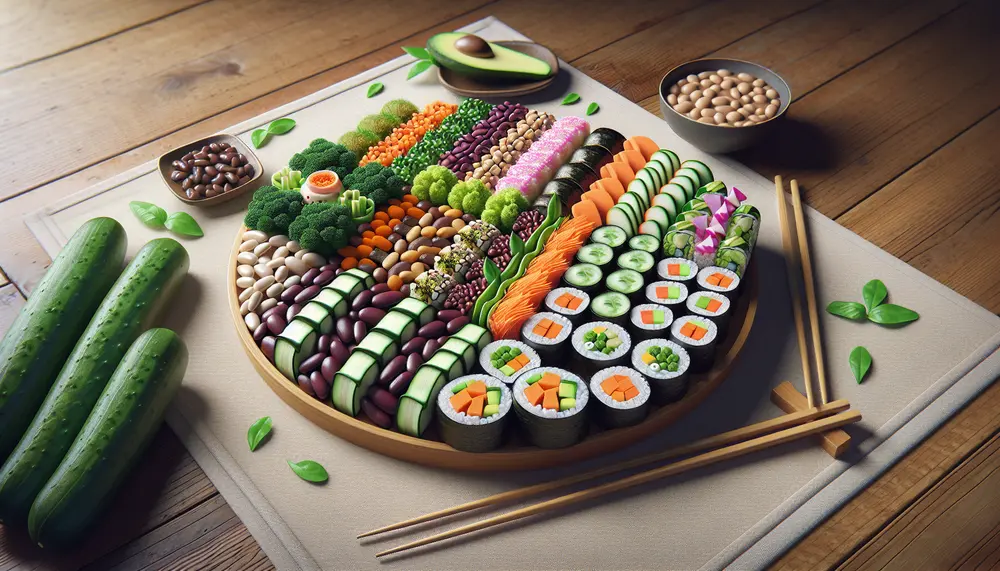 Eine köstliche Abwechslung: Veganes Sushi mit Bohnen