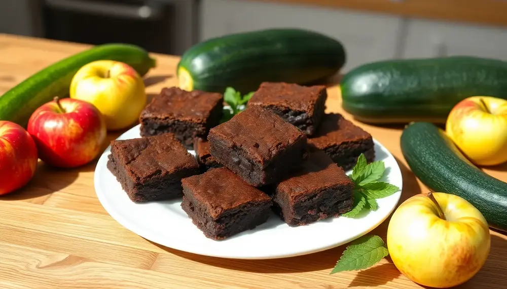 Gesunde Süßigkeit: Zucchinibrownies mit Apfelmus und ohne Reue