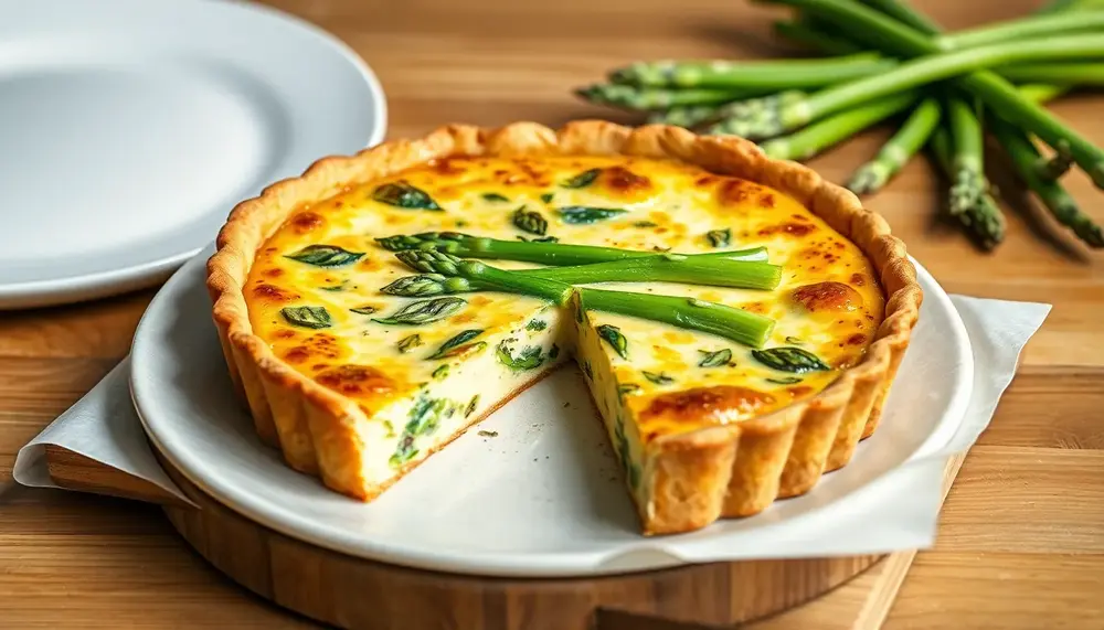 Köstliche Spargel Quiche ohne Ei - ein veganer Genuss