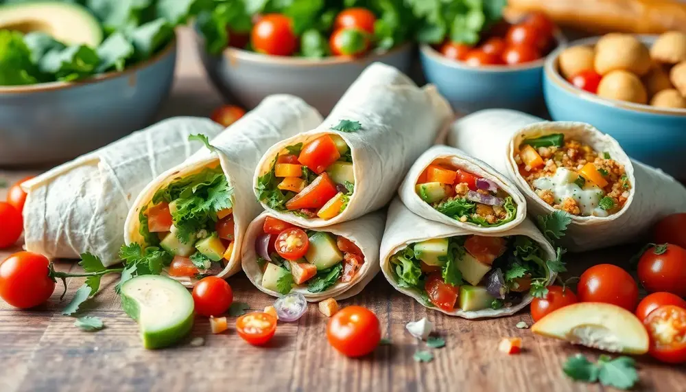 Leichte und bunte vegane Rezepte für Wrap-Liebhaber