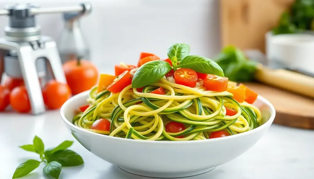 Leichte und köstliche Zucchini-Spaghetti in veganem Rezept