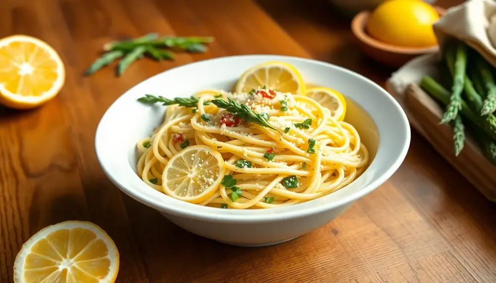 Saisonal und lecker: Vegane Spargel-Zitronen Pasta